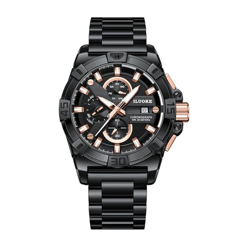 Men's Luminous Quartz Watch Big Face Fashion Wristwatch