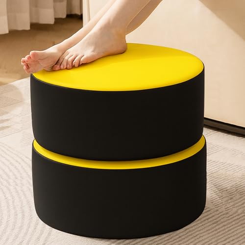 Round PU Leather Ottoman Foot Rest Pouf