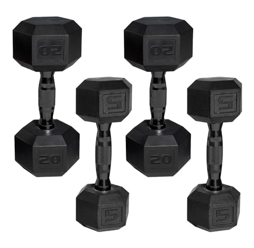 50 lb Dumbbell Set, 5 lb and 20 lb Pairs