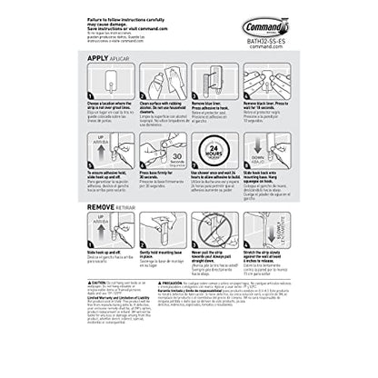 Command Shower Caddy with Adhesive Hook and Squeegee