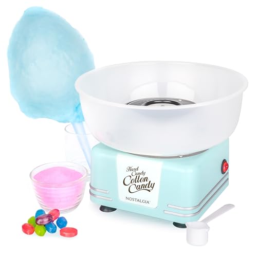 Nostalgia Countertop Cotton Candy Machine with Reusable Cones