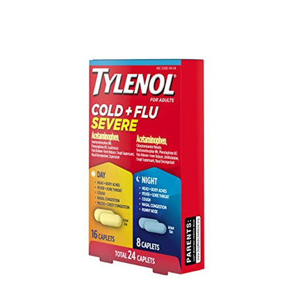 Tylenol Cold & Flu Severe Caplets, 24 Count