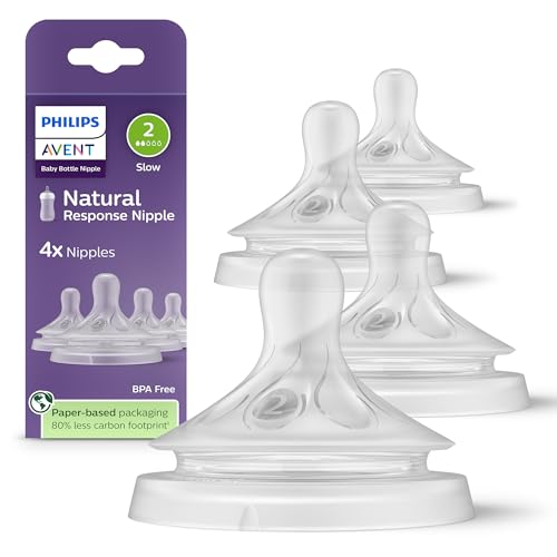 4 Pack AVENT Natural Response Slow Flow Nipples