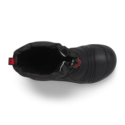 Merrell Snow Quest Lite 3.0 Waterproof Boot, Black/Grey/Red, 3 US Unisex Big Kid