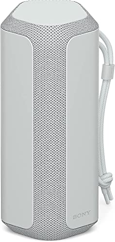 Sony SRS-XE200 X-Series Wireless Ultra Portable-Bluetooth-Speaker, IP67 Waterproof, Dustproof and Shockproof with 16 Hour Battery and Easy to Carry Strap, Light Gray