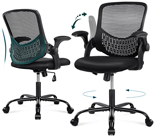 Ergonomic Mesh Office Chair with Flip-Up Armrests