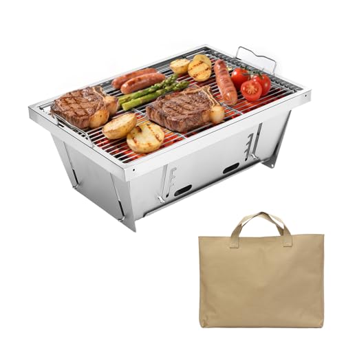 GRILL FORCE Portable Folding Charcoal Grill for Camping
