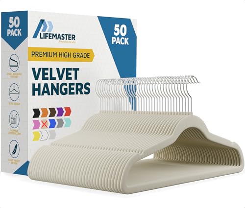 50 Pack Velvet Non-Slip Clothes Hangers