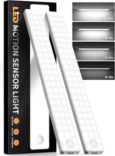 2 Pack Motion Sensor Rechargeable Under Cabinet Lights