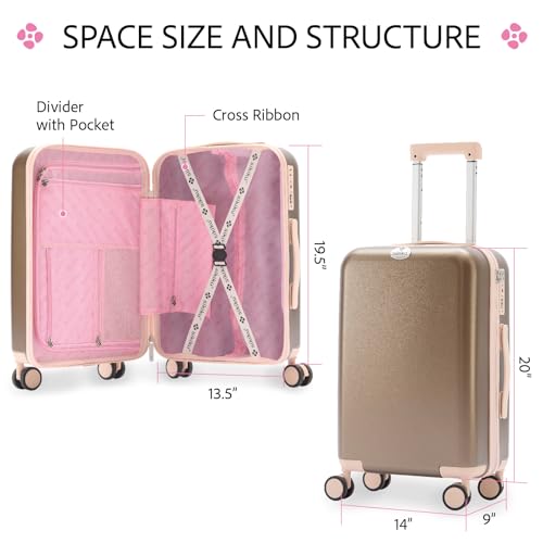 4-Piece Lightweight Luggage Set with Spinner Suitcase