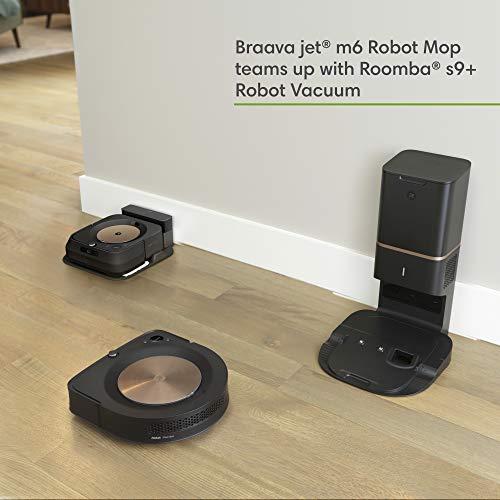 iRobot Roomba s9+ (9550) Robot Vacuum & Braava Jet m6 (6112) Robot Mop Bundle - Wi-Fi Connected, Smart Mapping, Powerful Suction, Precision Jet Spray, Corners & Edges, Ideal for Multiple Rooms