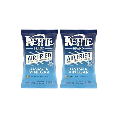 2 Pack Kettle Brand Air Fried Sea Salt Vinegar Chips