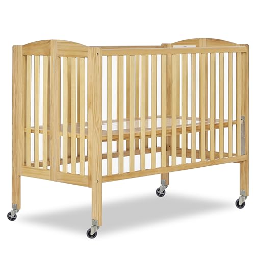Dream On Me Folding Full Size Crib with Wheels