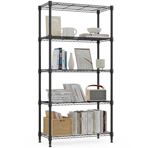 1250 lbs 5 Tier Metal Storage Shelves Wire Rack