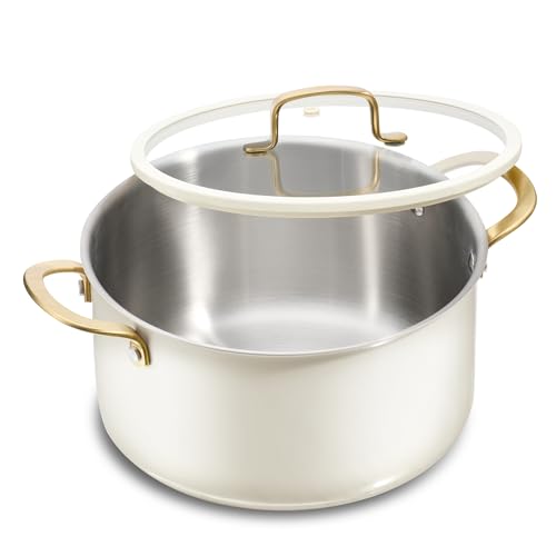 6 Quart Tri-Ply Stainless Steel Stock Pot with Lid
