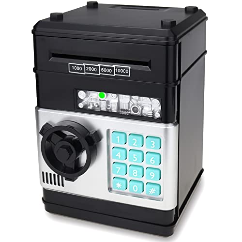 Yoego Piggy Bank for Kids,Electronic Password Piggy Bank Kids Safe Bank Mini ATM Piggy Bank Toy for 3-14 Year Old Boys and Girls