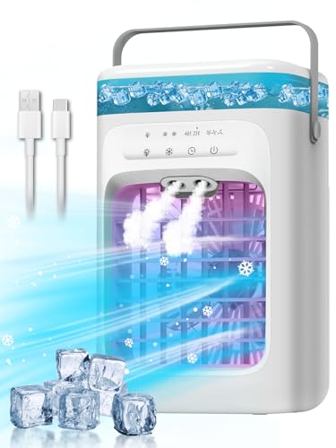 mecmic Portable Evaporative Mini AC Unit with 3 Speeds
