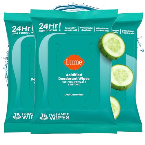 3 Pack Lume Aluminum Free Deodorant Wipes
