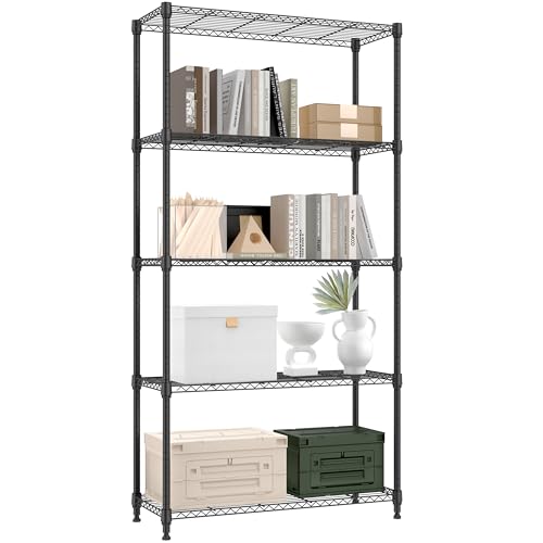 1250 lbs 5 Tier Metal Storage Shelving Rack Organizer