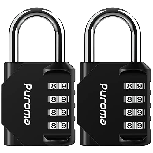 2 Pack Combination Lock 4 Digit Waterproof Padlock