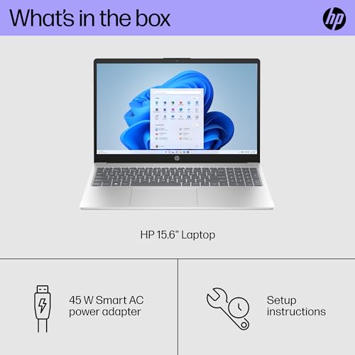 HP 15 inch Laptop, HD Display, 13th Generation Intel Core i5-1334U, 8 GB RAM, 512 GB SSD, Intel Iris Xe Graphics, Windows 11 Home, 15-fd0012nr (2024)