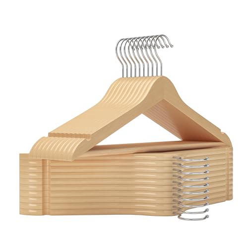 20 Pack Wooden Clothes Hangers for Closet