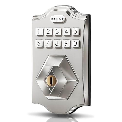 Keyless Entry Door Lock Deadbolt with Keypad, 2 Keys
