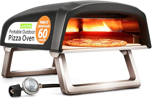 NutriChef Portable Outdoor Gas Pizza Oven 12 Inch