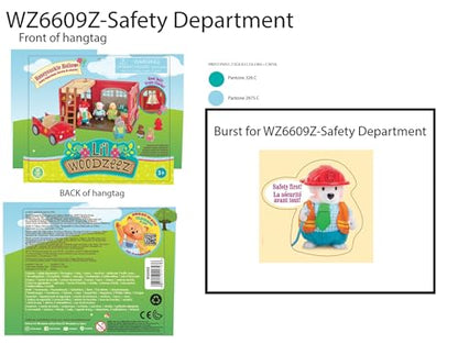 Li'l Woodzeez Fire Truck Dollhouse Playset for Kids