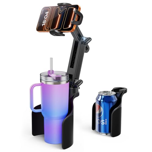 Adjustable 2-in-1 Cup Holder Phone Mount