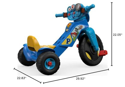 Fisher-Price PAW Patrol Toddler Tricycle Lights & Sounds Trike Toy Bike with Handlebar Grips & Storage for Preschool Kids Ages 2+ Years