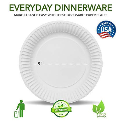 200 Count Disposable Paper Plates by Stock Your Home