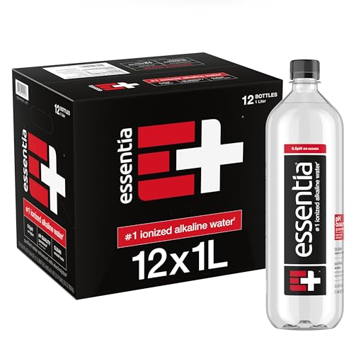 12 Pack Essentia Water Alkaline Bottled Water 1L