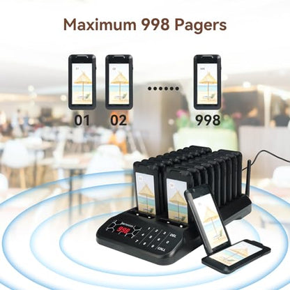 Retekess Restaurant Pager System with 20 Buzzers