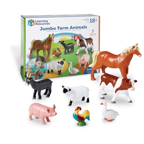 Learning Resources Jumbo Farm Animal Figurines