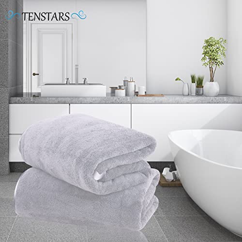 TENSTARS Quick Drying Microfiber Bath Towels - 2 Pack