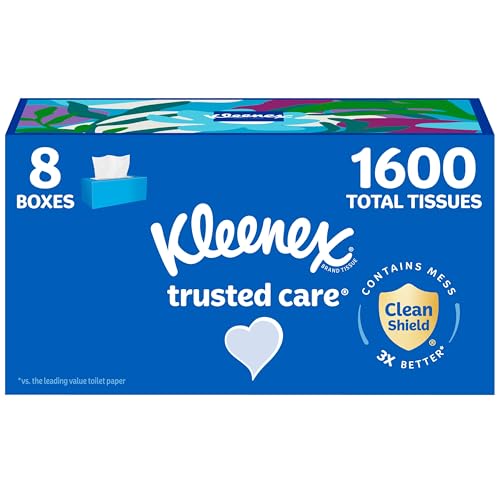 8 Box Kleenex Facial Tissues, 200 Count 2-Ply