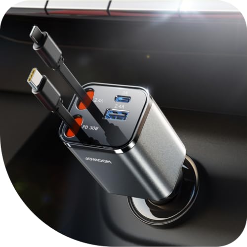 JOYROOM 69W Retractable Car Charger for iPhone