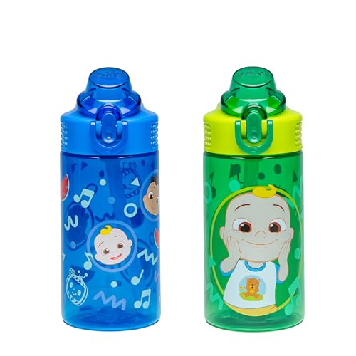 2 Pack Zak Designs CoComelon 16oz Kids Water Bottles