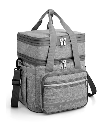 Insulated Double Deck Lunch Box for Adults Leakproof
