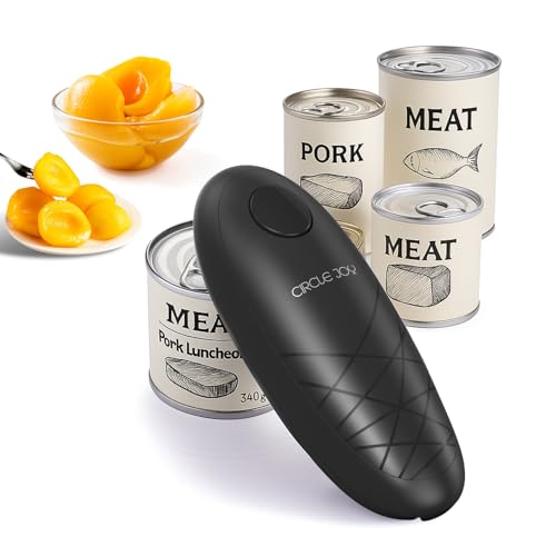 Electric Can Opener, One-Touch Automatic with Smooth Edge