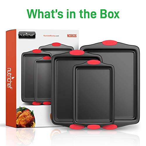 NutriChef 3-Piece Nonstick Baking Pan Set