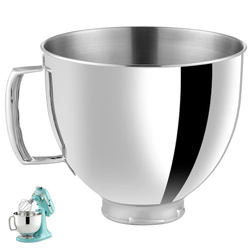 5 Quart Stainless Steel Mixer Bowl with Handle