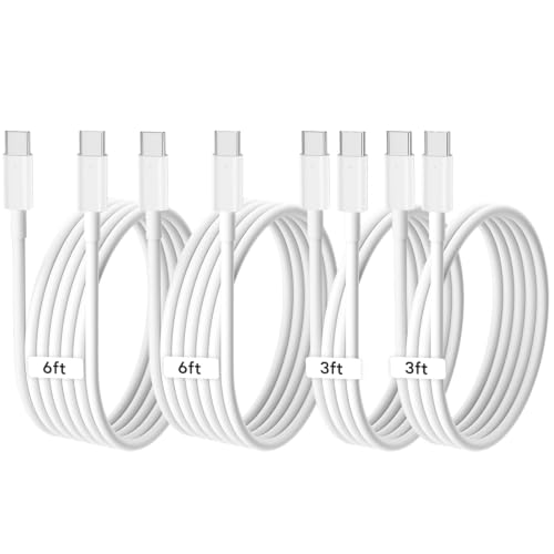 4 Pack 60W USB C to USB C Cables