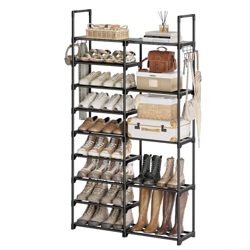 9 Tier Stackable Metal Shoe Rack Organizer