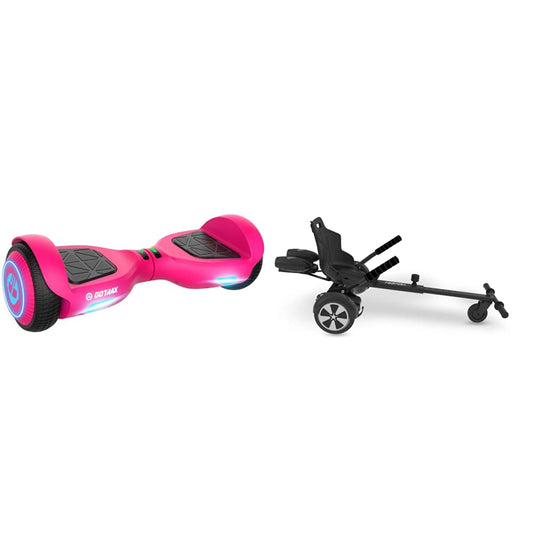 Gotrax Hoverboard with LED Wheels & Seat Attachment