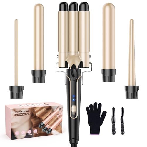 5 in 1 Fast Heating Curling Wand Set