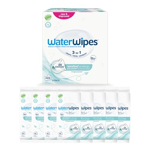 224 Count WaterWipes Sensitive Baby Wet Wipes Hypoallergenic