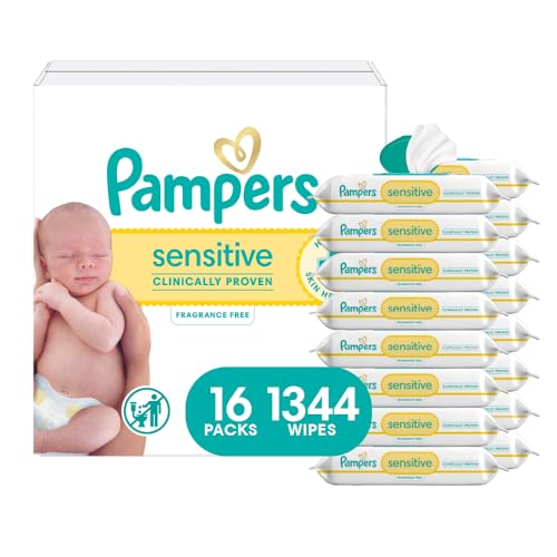 1344 Count Pampers Sensitive Fragrance Free Baby Wipes