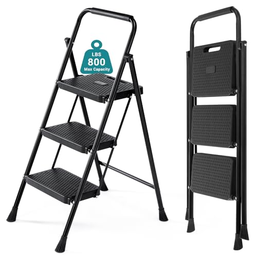 3 Step Heavy Duty Folding Ladder Stool
